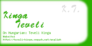 kinga teveli business card